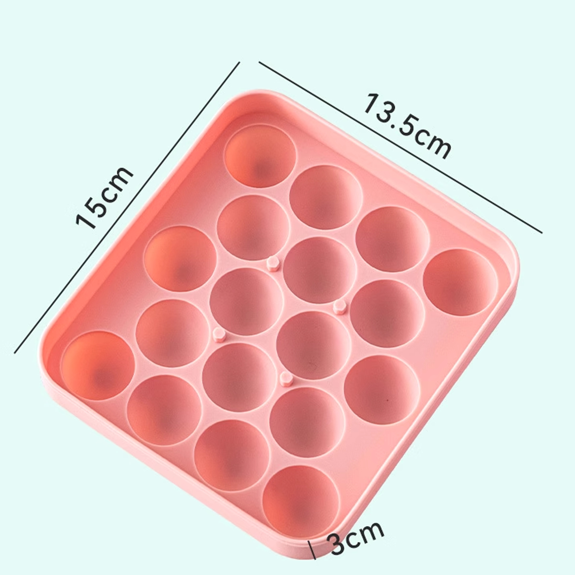 Maylive-Ice Cube Moulds-Ice Cube Tray, Flexible Silicone 18 Ice Balls Maker with Lid BPA Free Easy-Release Ice Cube Trays for Freezer. - Image 7
